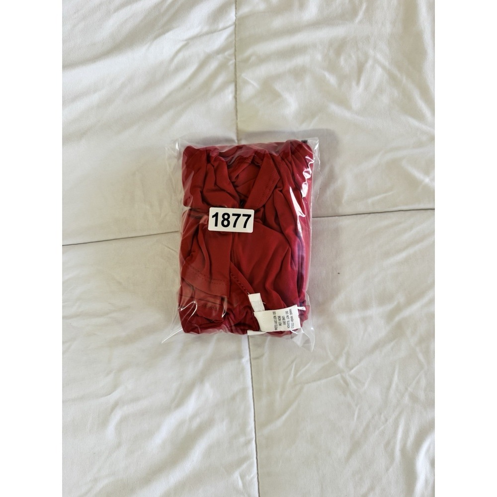 New Capella Scoop Neck Long Sleeve Solid Soft Knit Top Size Large Red Stretchy - Picture 6 of 6